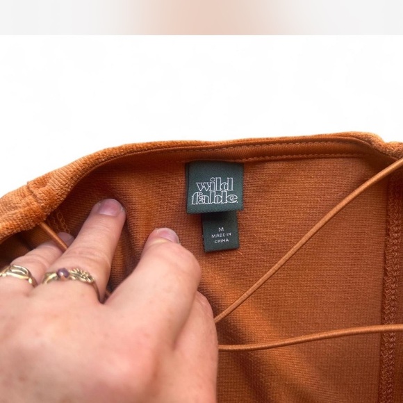 Burnt Orange Velvet Spaghetti Strap Mini Dress Woman's Medium - Picture 4 of 8